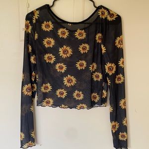Bathing suit sunflower cover up